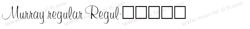 Murray regular Regul字体转换